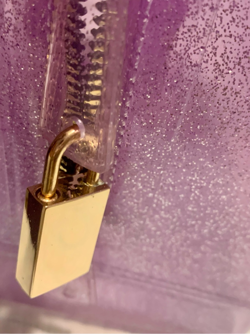 Sparkle Dome Satchel Handbag - Lavender - Picture 4 of 6